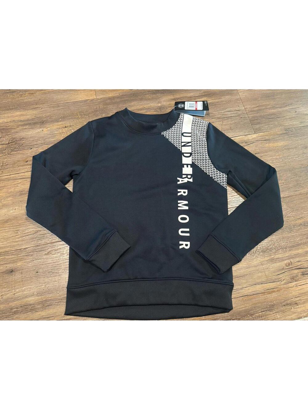 NWT Under Armour COLDGEAR Loose Black and White Sweatshirt Sz XS